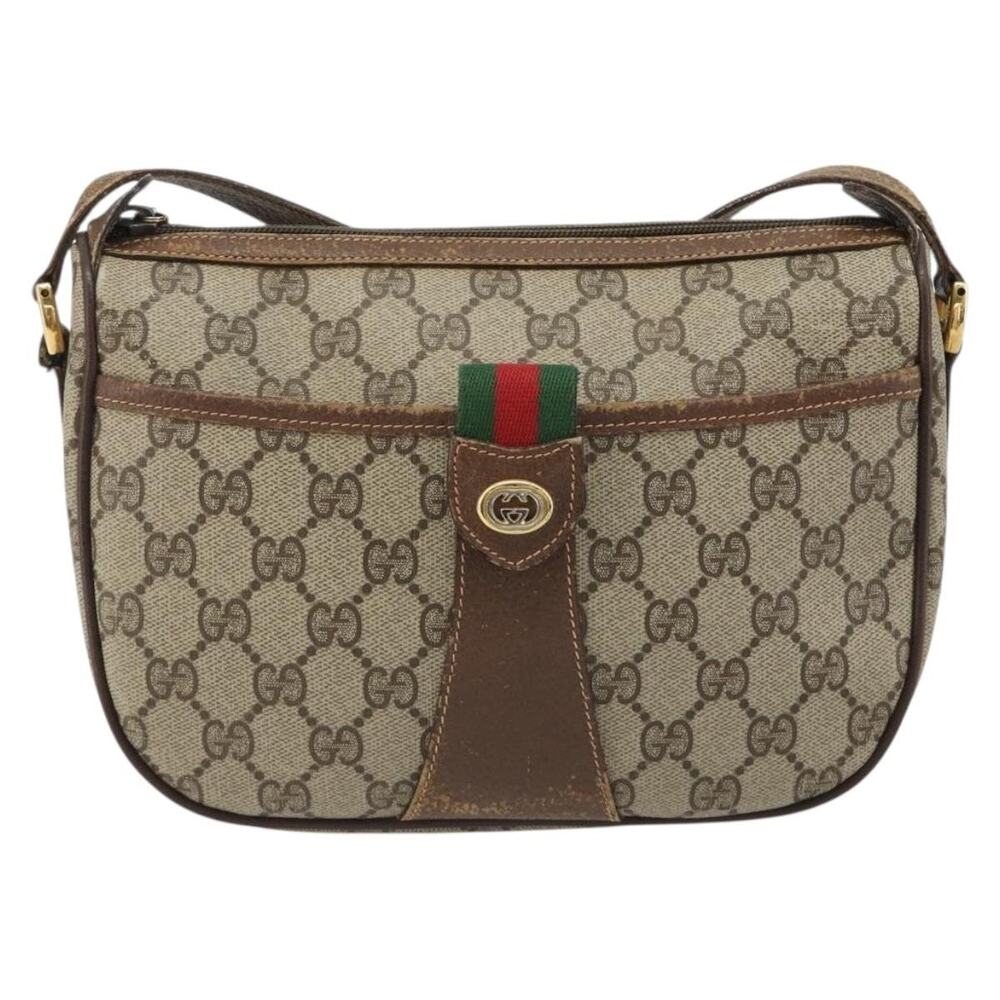Gucci GG Supreme Web Shoulder Bag 89 Beige